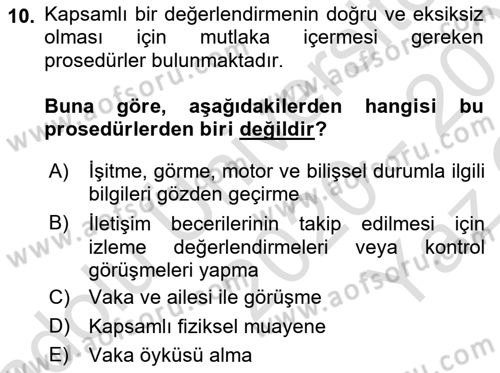 İletişim ve Alternatif İletişim Sistemleri Dersi 2020 - 2021 Yılı Yaz Okulu Sınav Soruları 10. Soru