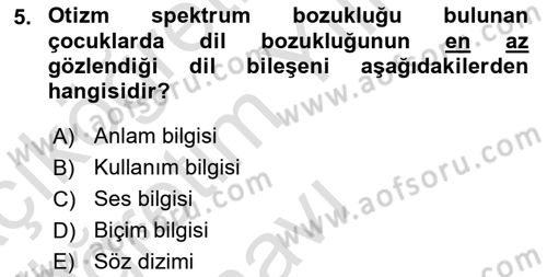 İletişim ve Alternatif İletişim Sistemleri Dersi 2020 - 2021 Yılı Yaz Okulu Sınav Soruları 5. Soru