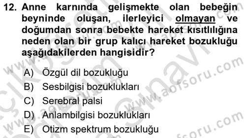 İletişim ve Alternatif İletişim Sistemleri Dersi 2021 - 2022 Yılı (Vize) Ara Sınav Soruları 12. Soru