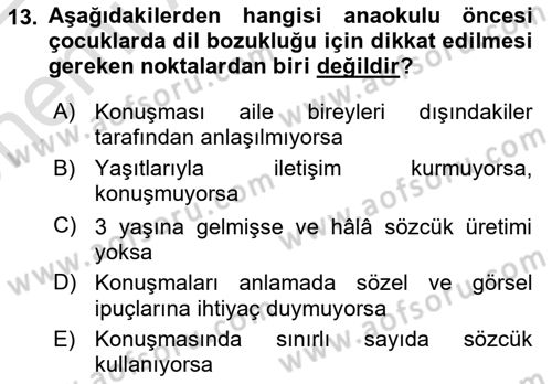 İletişim ve Alternatif İletişim Sistemleri Dersi 2021 - 2022 Yılı (Vize) Ara Sınav Soruları 13. Soru