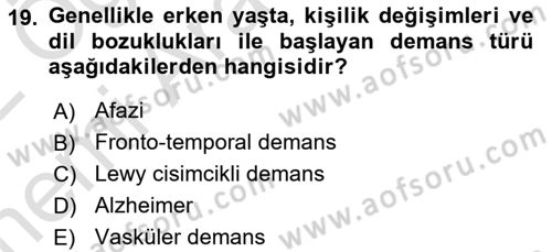 İletişim ve Alternatif İletişim Sistemleri Dersi 2021 - 2022 Yılı (Vize) Ara Sınav Soruları 19. Soru