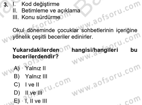 İletişim ve Alternatif İletişim Sistemleri Dersi 2021 - 2022 Yılı (Vize) Ara Sınav Soruları 3. Soru