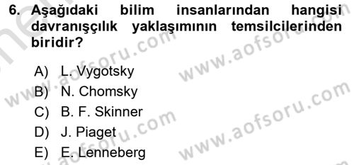İletişim ve Alternatif İletişim Sistemleri Dersi 2021 - 2022 Yılı (Vize) Ara Sınav Soruları 6. Soru