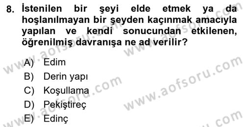 İletişim ve Alternatif İletişim Sistemleri Dersi 2021 - 2022 Yılı (Vize) Ara Sınav Soruları 8. Soru