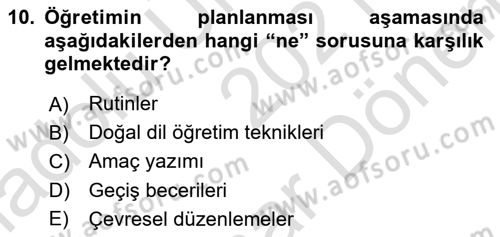 İletişim ve Alternatif İletişim Sistemleri Dersi 2021 - 2022 Yılı (Final) Dönem Sonu Sınav Soruları 10. Soru