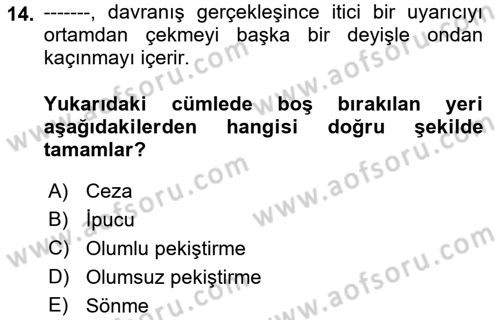 İletişim ve Alternatif İletişim Sistemleri Dersi 2021 - 2022 Yılı (Final) Dönem Sonu Sınav Soruları 14. Soru
