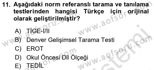 İletişim ve Alternatif İletişim Sistemleri Dersi 2021 - 2022 Yılı Yaz Okulu Sınav Soruları 11. Soru