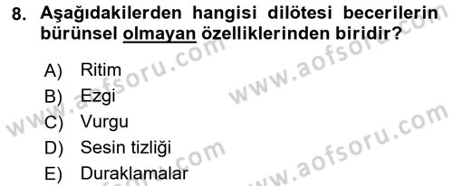 İletişim ve Alternatif İletişim Sistemleri Dersi 2021 - 2022 Yılı Yaz Okulu Sınav Soruları 8. Soru