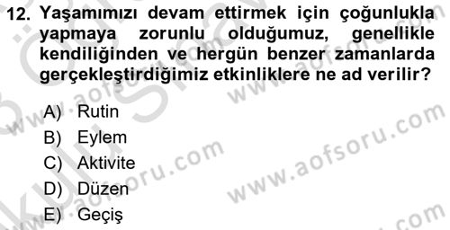 İletişim ve Alternatif İletişim Sistemleri Dersi 2022 - 2023 Yılı Yaz Okulu Sınav Soruları 12. Soru