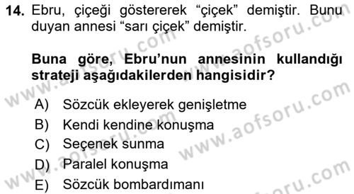 İletişim ve Alternatif İletişim Sistemleri Dersi 2022 - 2023 Yılı Yaz Okulu Sınav Soruları 14. Soru