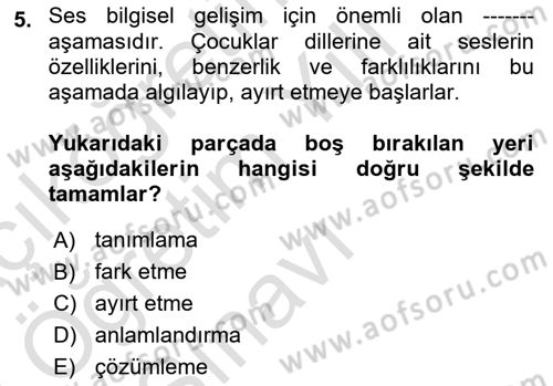 İletişim ve Alternatif İletişim Sistemleri Dersi 2022 - 2023 Yılı Yaz Okulu Sınav Soruları 5. Soru
