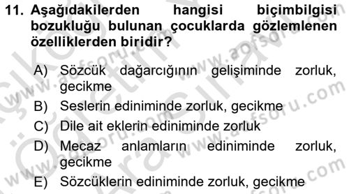 İletişim ve Alternatif İletişim Sistemleri Dersi 2023 - 2024 Yılı (Vize) Ara Sınav Soruları 11. Soru