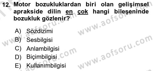 İletişim ve Alternatif İletişim Sistemleri Dersi 2023 - 2024 Yılı (Vize) Ara Sınav Soruları 12. Soru
