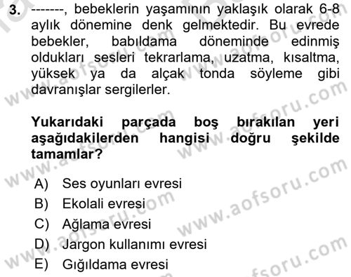 İletişim ve Alternatif İletişim Sistemleri Dersi 2023 - 2024 Yılı (Vize) Ara Sınav Soruları 3. Soru