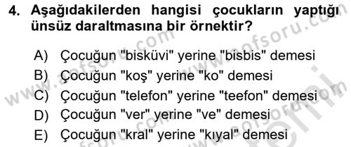 İletişim ve Alternatif İletişim Sistemleri Dersi 2023 - 2024 Yılı (Vize) Ara Sınav Soruları 4. Soru