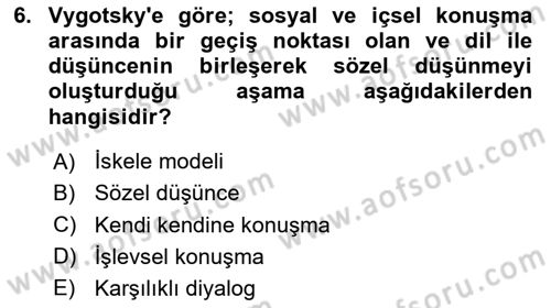 İletişim ve Alternatif İletişim Sistemleri Dersi 2023 - 2024 Yılı (Vize) Ara Sınav Soruları 6. Soru