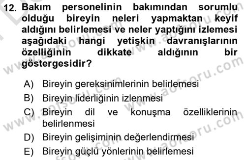 İletişim ve Alternatif İletişim Sistemleri Dersi 2023 - 2024 Yılı (Final) Dönem Sonu Sınav Soruları 12. Soru