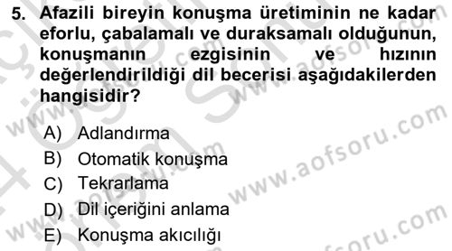 İletişim ve Alternatif İletişim Sistemleri Dersi 2023 - 2024 Yılı (Final) Dönem Sonu Sınav Soruları 5. Soru