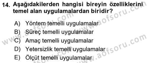 İletişim ve Alternatif İletişim Sistemleri Dersi 2023 - 2024 Yılı Yaz Okulu Sınav Soruları 14. Soru