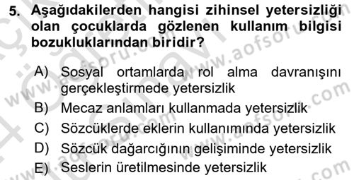 İletişim ve Alternatif İletişim Sistemleri Dersi 2023 - 2024 Yılı Yaz Okulu Sınav Soruları 5. Soru