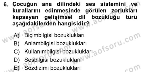İletişim ve Alternatif İletişim Sistemleri Dersi 2023 - 2024 Yılı Yaz Okulu Sınav Soruları 6. Soru