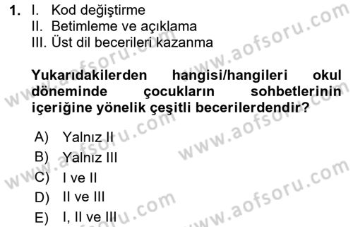 İletişim ve Alternatif İletişim Sistemleri Dersi 2024 - 2025 Yılı (Vize) Ara Sınav Soruları 1. Soru