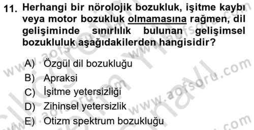 İletişim ve Alternatif İletişim Sistemleri Dersi 2024 - 2025 Yılı (Vize) Ara Sınav Soruları 11. Soru