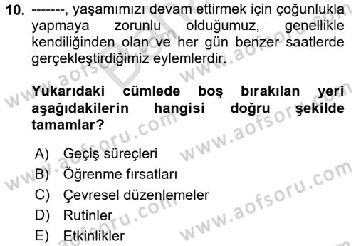 İletişim ve Alternatif İletişim Sistemleri Dersi 2024 - 2025 Yılı (Final) Dönem Sonu Sınav Soruları 10. Soru