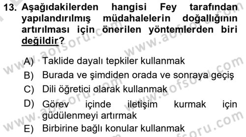İletişim ve Alternatif İletişim Sistemleri Dersi 2024 - 2025 Yılı (Final) Dönem Sonu Sınav Soruları 13. Soru
