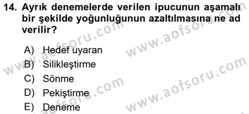 İletişim ve Alternatif İletişim Sistemleri Dersi 2024 - 2025 Yılı (Final) Dönem Sonu Sınav Soruları 14. Soru