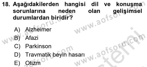 İletişim ve Alternatif İletişim Sistemleri Dersi 2024 - 2025 Yılı (Final) Dönem Sonu Sınav Soruları 18. Soru