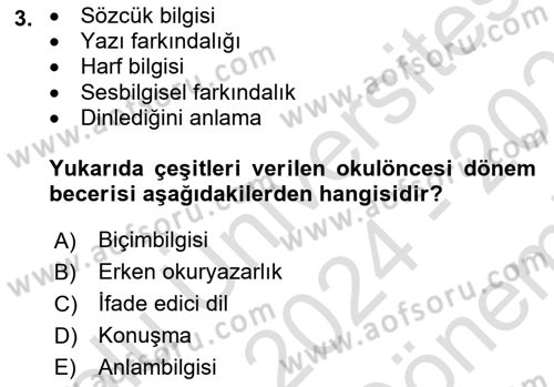 İletişim ve Alternatif İletişim Sistemleri Dersi 2024 - 2025 Yılı (Final) Dönem Sonu Sınav Soruları 3. Soru