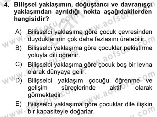 İletişim ve Alternatif İletişim Sistemleri Dersi 2024 - 2025 Yılı (Final) Dönem Sonu Sınav Soruları 4. Soru