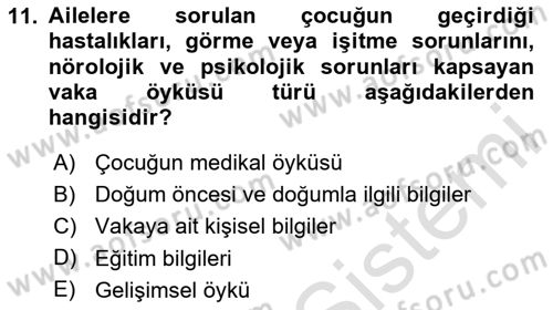 İletişim ve Alternatif İletişim Sistemleri Dersi 2024 - 2025 Yılı Yaz Okulu Sınav Soruları 11. Soru