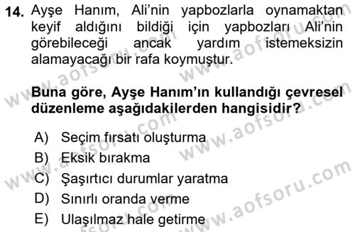 İletişim ve Alternatif İletişim Sistemleri Dersi 2024 - 2025 Yılı Yaz Okulu Sınav Soruları 14. Soru