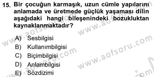 İletişim ve Alternatif İletişim Sistemleri Dersi 2025 - 2026 Yılı (Vize) Ara Sınav Soruları 15. Soru