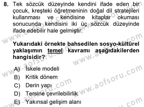 İletişim ve Alternatif İletişim Sistemleri Dersi 2025 - 2026 Yılı (Vize) Ara Sınav Soruları 8. Soru