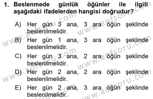 Temel Bakım ve Rehabilitasyon 1 Dersi 2020 - 2021 Yılı Yaz Okulu Sınav Soruları 1. Soru