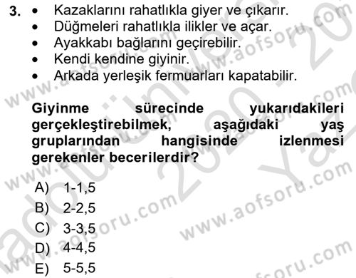 Temel Bakım ve Rehabilitasyon 1 Dersi 2020 - 2021 Yılı Yaz Okulu Sınav Soruları 3. Soru