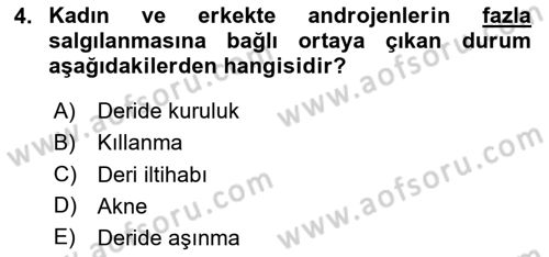 Temel Bakım ve Rehabilitasyon 1 Dersi 2020 - 2021 Yılı Yaz Okulu Sınav Soruları 4. Soru