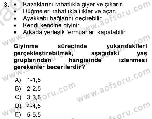 Temel Bakım ve Rehabilitasyon 1 Dersi 2021 - 2022 Yılı Yaz Okulu Sınav Soruları 3. Soru