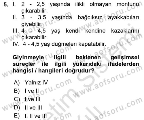 Temel Bakım ve Rehabilitasyon 1 Dersi 2022 - 2023 Yılı Yaz Okulu Sınav Soruları 5. Soru