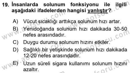 Temel Bakım ve Rehabilitasyon 1 Dersi 2023 - 2024 Yılı (Vize) Ara Sınav Soruları 19. Soru