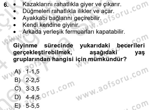 Temel Bakım ve Rehabilitasyon 1 Dersi 2023 - 2024 Yılı (Vize) Ara Sınav Soruları 6. Soru