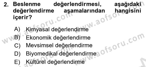 Temel Bakım ve Rehabilitasyon 1 Dersi 2024 - 2025 Yılı (Vize) Ara Sınav Soruları 2. Soru