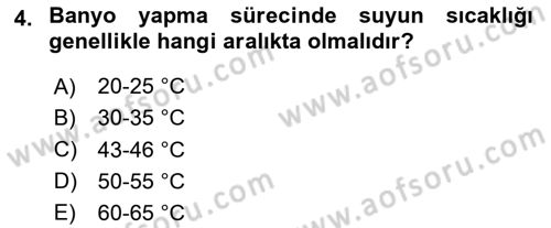 Temel Bakım ve Rehabilitasyon 1 Dersi 2025 - 2026 Yılı (Vize) Ara Sınav Soruları 4. Soru