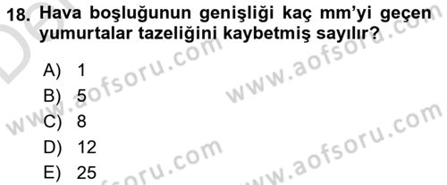 Temel Beslenme İlkeleri Dersi 2018 - 2019 Yılı 3 Ders Sınav Soruları 18. Soru