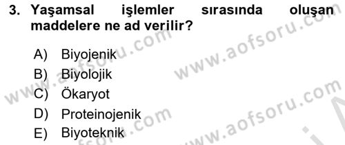Temel Beslenme İlkeleri Dersi 2021 - 2022 Yılı (Vize) Ara Sınav Soruları 3. Soru
