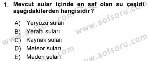 Temel Beslenme İlkeleri Dersi 2021 - 2022 Yılı Yaz Okulu Sınav Soruları 1. Soru