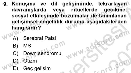 Temel Beslenme İlkeleri Dersi 2023 - 2024 Yılı (Final) Dönem Sonu Sınav Soruları 9. Soru